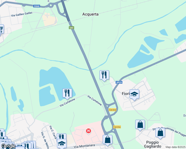 map of restaurants, bars, coffee shops, grocery stores, and more near in Province of Livorno