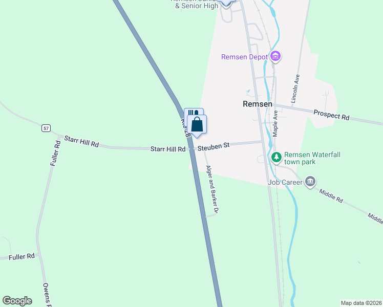 map of restaurants, bars, coffee shops, grocery stores, and more near New York 12 in Remsen