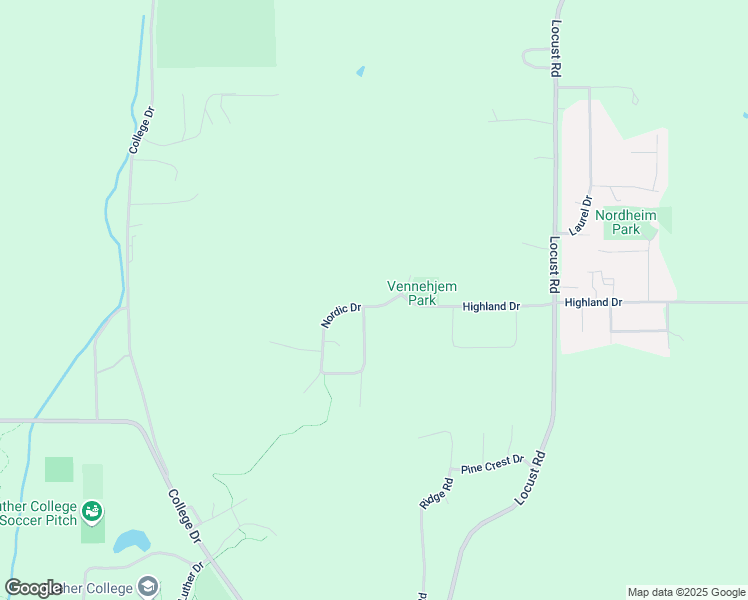 map of restaurants, bars, coffee shops, grocery stores, and more near 1117 Nordic Drive in Decorah
