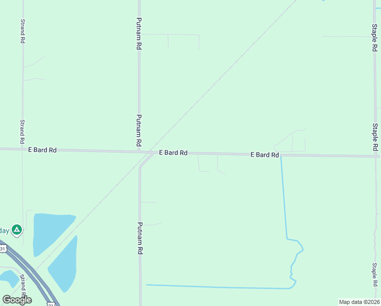 map of restaurants, bars, coffee shops, grocery stores, and more near 1141 East Bard Road in Muskegon