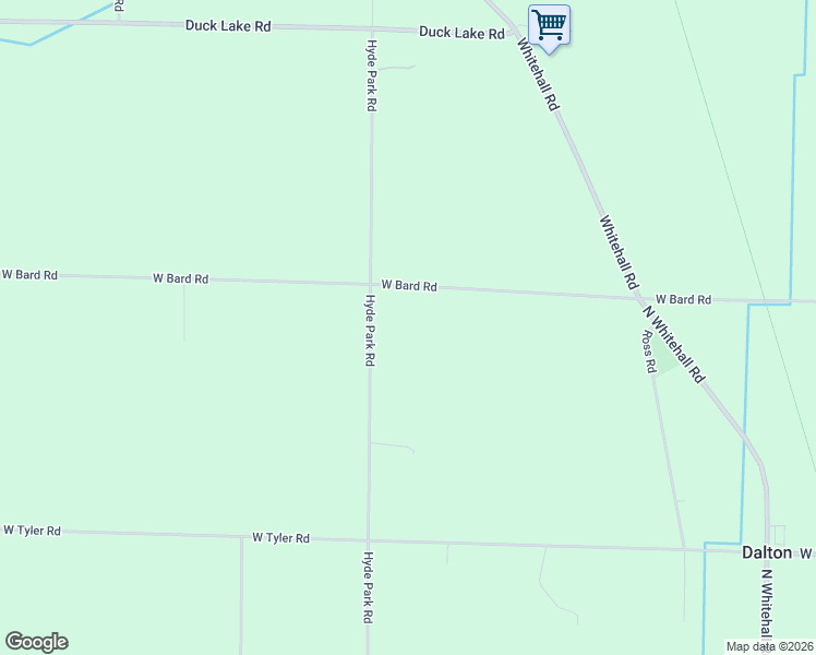 map of restaurants, bars, coffee shops, grocery stores, and more near 3721 Hyde Park Road in Muskegon