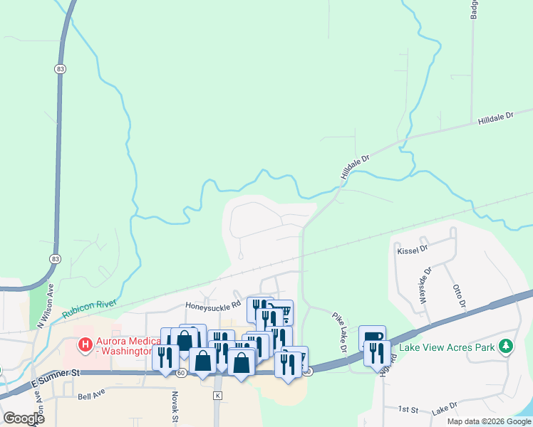 map of restaurants, bars, coffee shops, grocery stores, and more near 1657 Nature Trail in Hartford