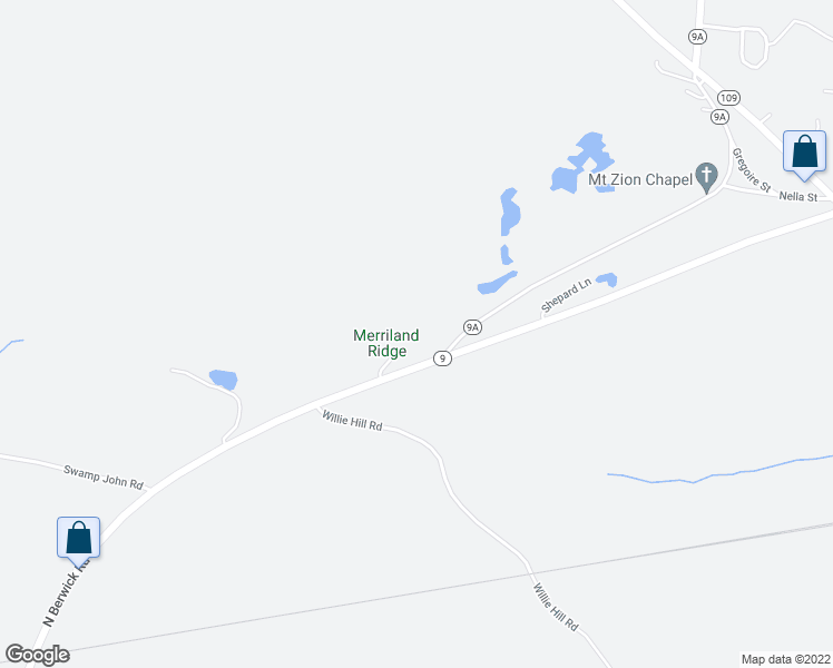 map of restaurants, bars, coffee shops, grocery stores, and more near 471-505 North Berwick Road in Wells