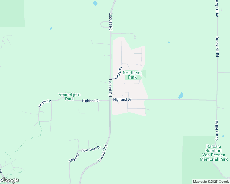 map of restaurants, bars, coffee shops, grocery stores, and more near 1206 Locust Road in Decorah