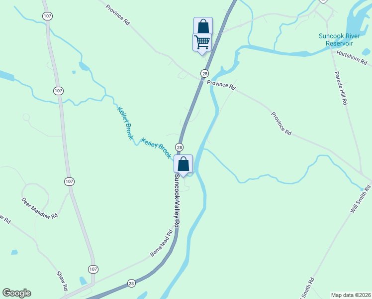 map of restaurants, bars, coffee shops, grocery stores, and more near 19 Suncook Valley Road in Barnstead