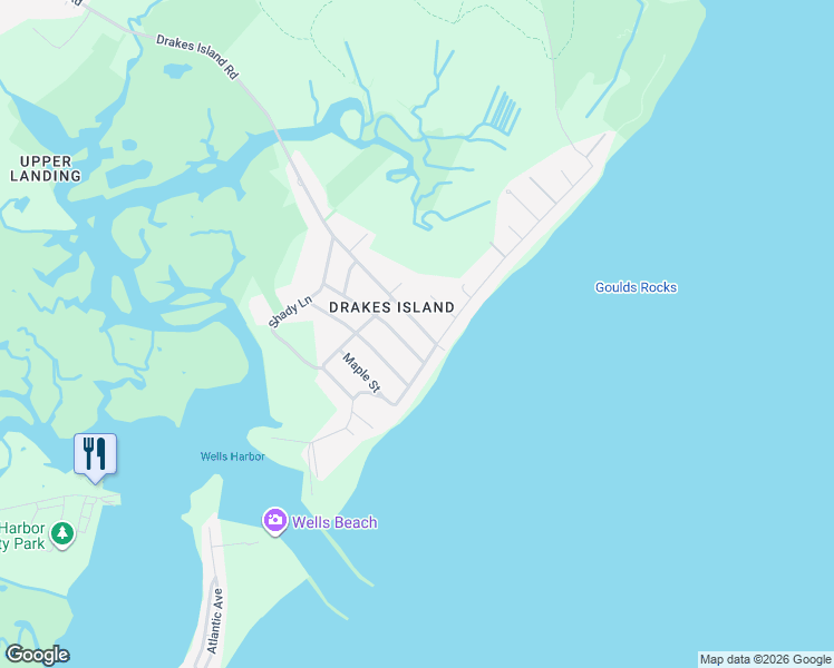 map of restaurants, bars, coffee shops, grocery stores, and more near 84 Grove Street in Wells