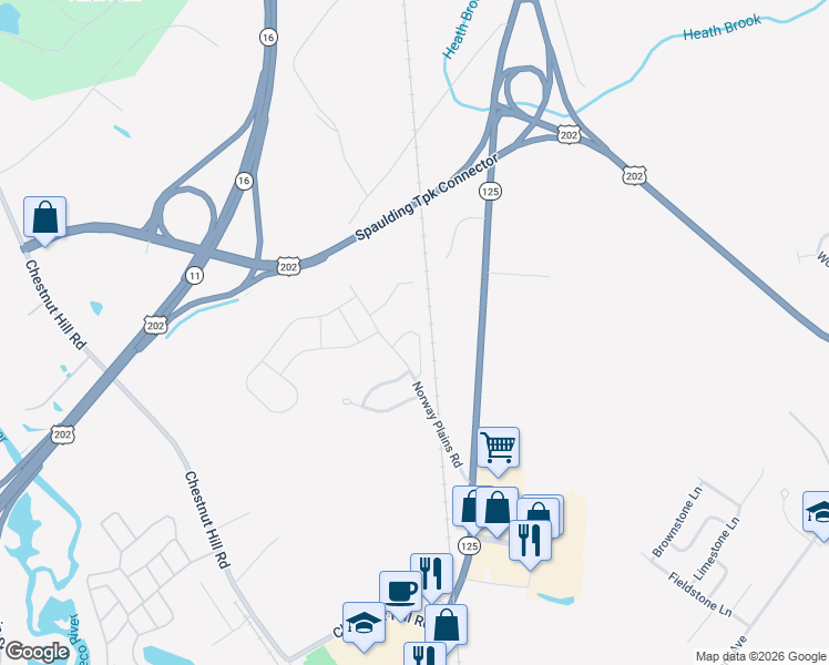 map of restaurants, bars, coffee shops, grocery stores, and more near 19 Norway Plains Road in Rochester