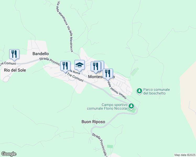map of restaurants, bars, coffee shops, grocery stores, and more near in Montescudaio