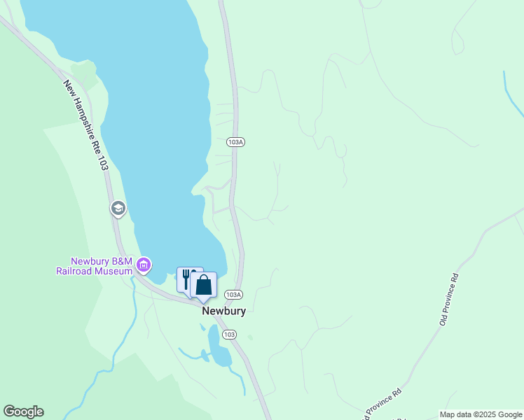 map of restaurants, bars, coffee shops, grocery stores, and more near 32 Birch Bluff in Newbury