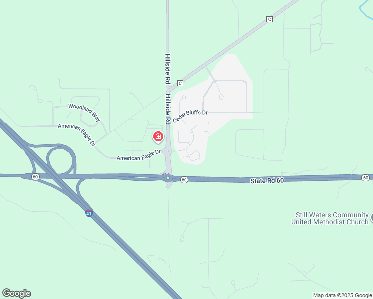 map of restaurants, bars, coffee shops, grocery stores, and more near 515 Cedar Bluffs Way in Slinger