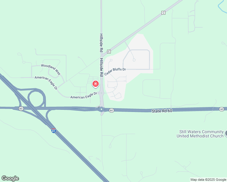 map of restaurants, bars, coffee shops, grocery stores, and more near 515 Cedar Bluffs Way in Slinger