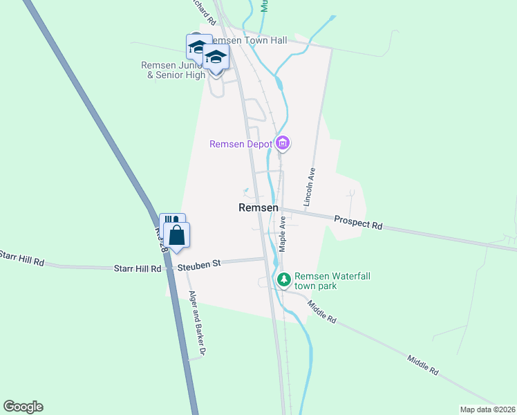 map of restaurants, bars, coffee shops, grocery stores, and more near in Remsen