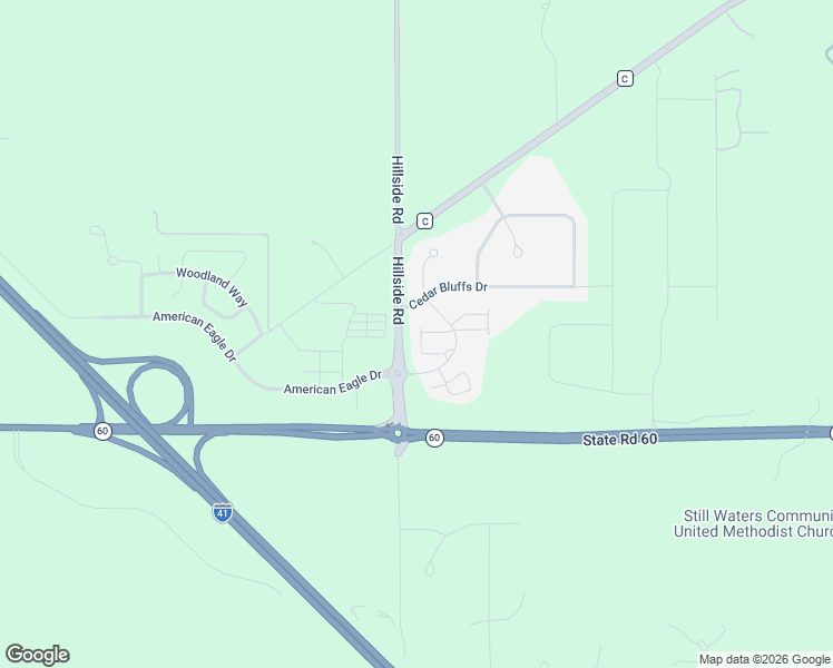 map of restaurants, bars, coffee shops, grocery stores, and more near 2125 Cedar Bluffs Drive in Slinger