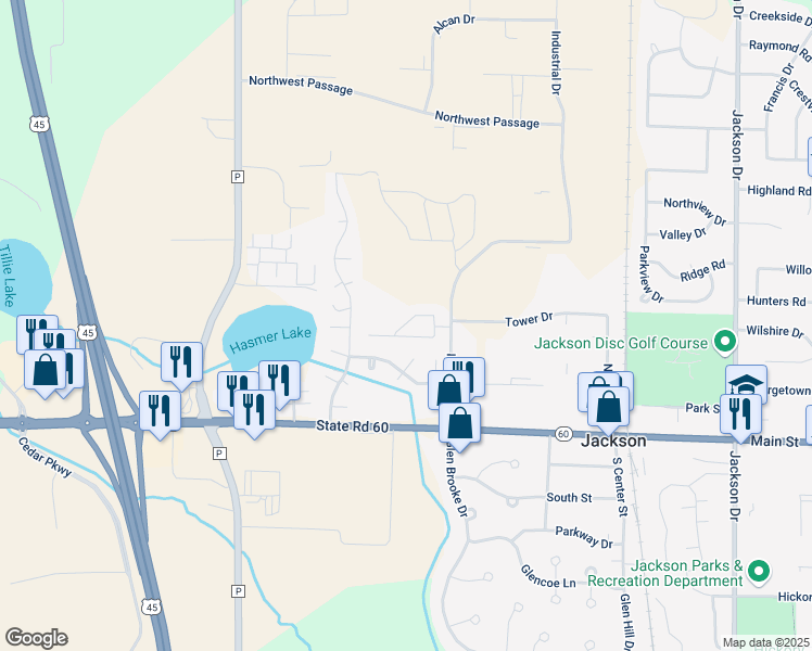 map of restaurants, bars, coffee shops, grocery stores, and more near W213N16910 Industrial Drive in Slinger