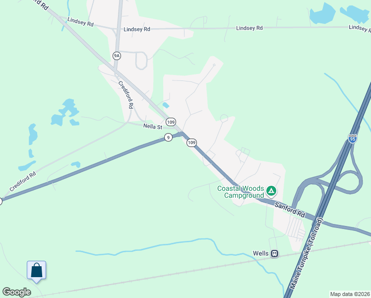 map of restaurants, bars, coffee shops, grocery stores, and more near 874 Sanford Road in Wells