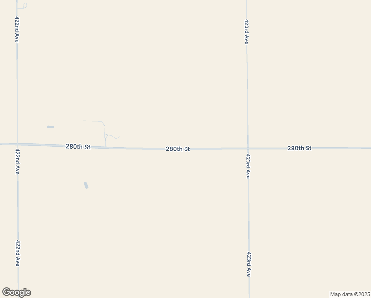 map of restaurants, bars, coffee shops, grocery stores, and more near 42247 280th Street in Olivet
