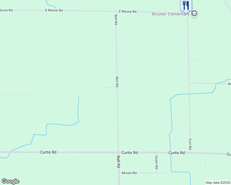 map of restaurants, bars, coffee shops, grocery stores, and more near 6630 Bell Road in Birch Run