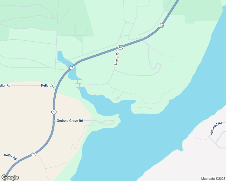 map of restaurants, bars, coffee shops, grocery stores, and more near 12121 Sunrise Cove Court in Merrimac