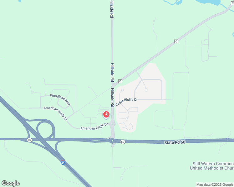 map of restaurants, bars, coffee shops, grocery stores, and more near 425 Cedar Bluffs Court in Slinger