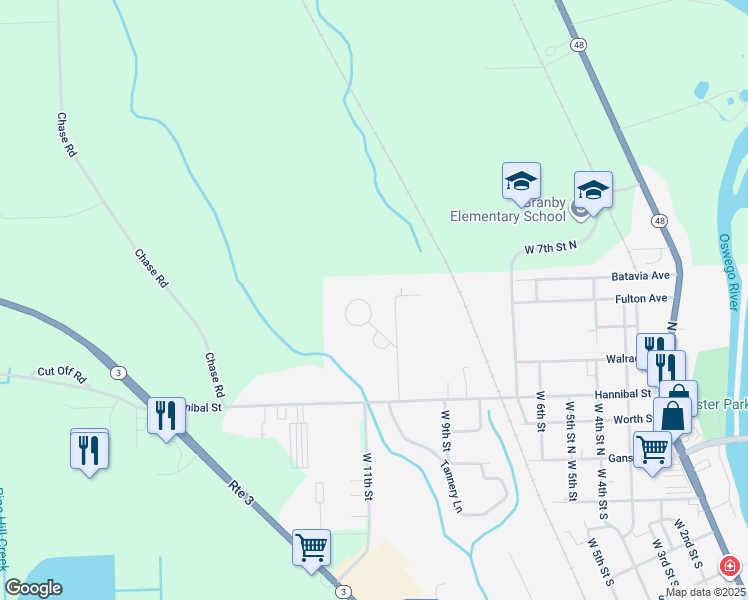 map of restaurants, bars, coffee shops, grocery stores, and more near 238 Meadowbrook Circle in Fulton