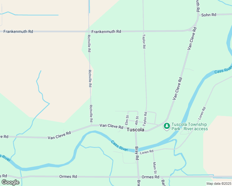 map of restaurants, bars, coffee shops, grocery stores, and more near in Tuscola