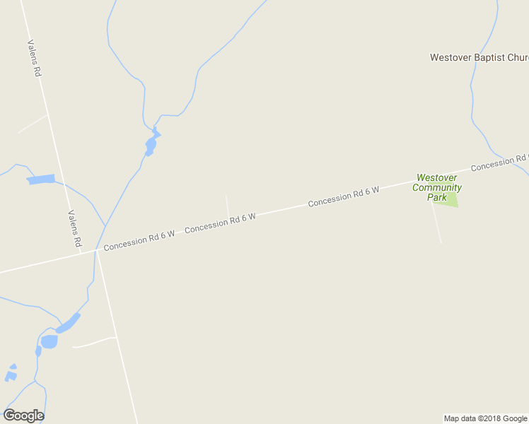 map of restaurants, bars, coffee shops, grocery stores, and more near 1506 Concession Road 6 West in Hamilton