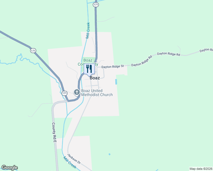 map of restaurants, bars, coffee shops, grocery stores, and more near 25425 Jefferson Street in Richland Center