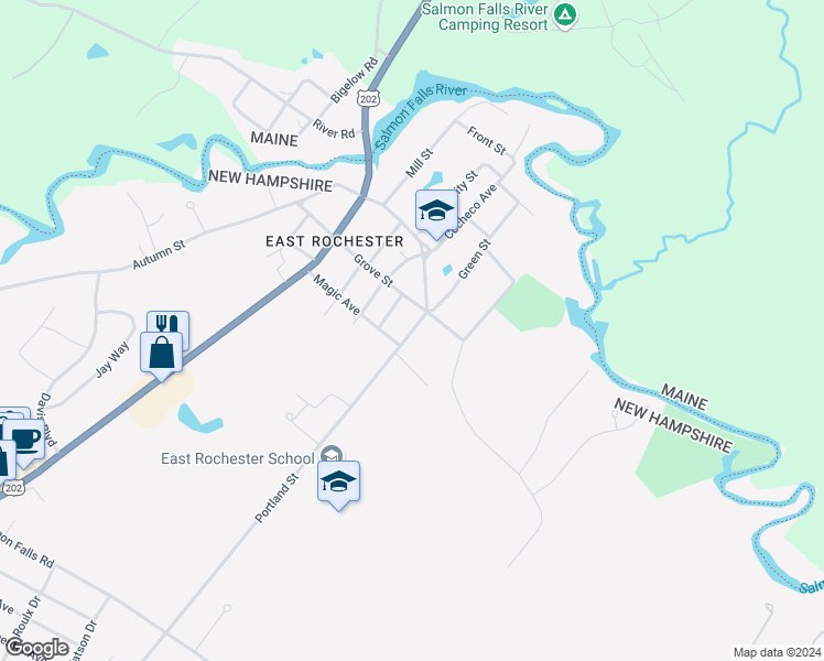 map of restaurants, bars, coffee shops, grocery stores, and more near 853 Portland Street in Rochester