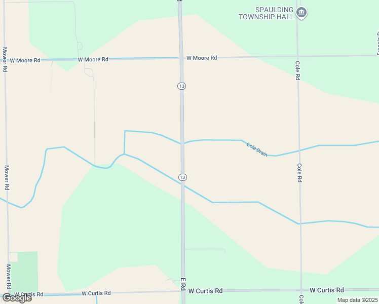 map of restaurants, bars, coffee shops, grocery stores, and more near 6385 East Road in Saginaw