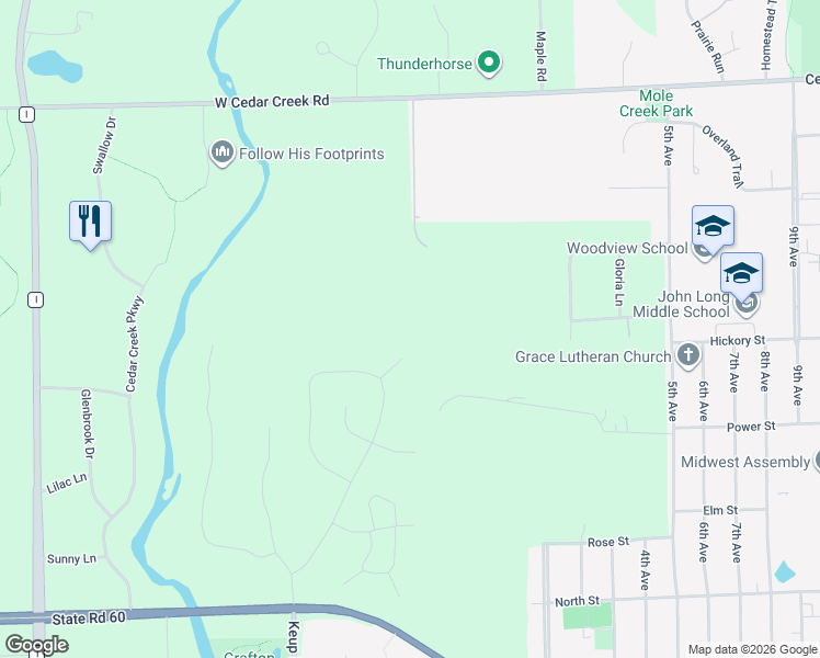 map of restaurants, bars, coffee shops, grocery stores, and more near in Ozaukee County
