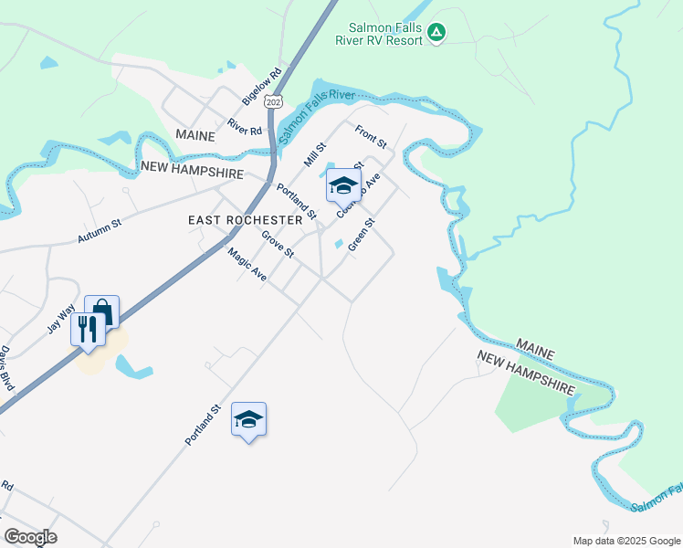 map of restaurants, bars, coffee shops, grocery stores, and more near 9 Green Street in Rochester