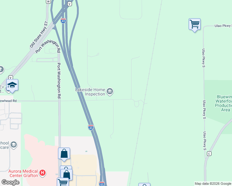 map of restaurants, bars, coffee shops, grocery stores, and more near 1062 Arrowhead Road in Grafton