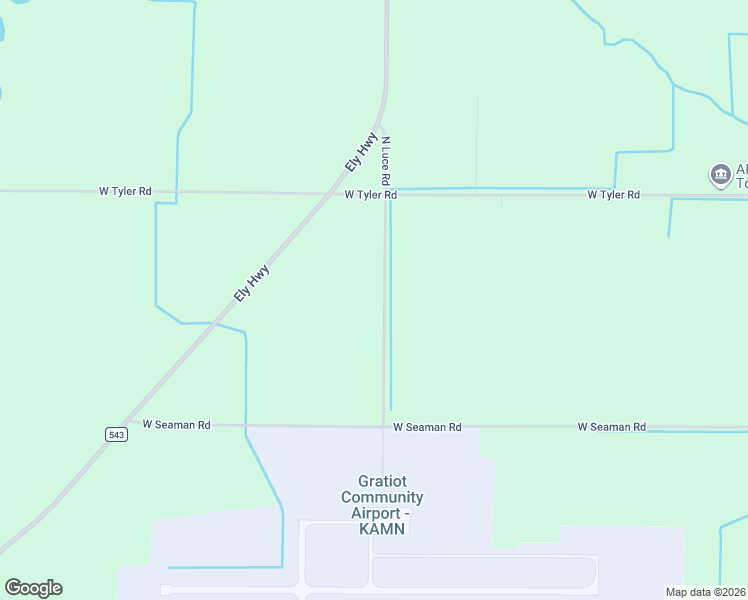 map of restaurants, bars, coffee shops, grocery stores, and more near 2775 North Luce Road in Alma