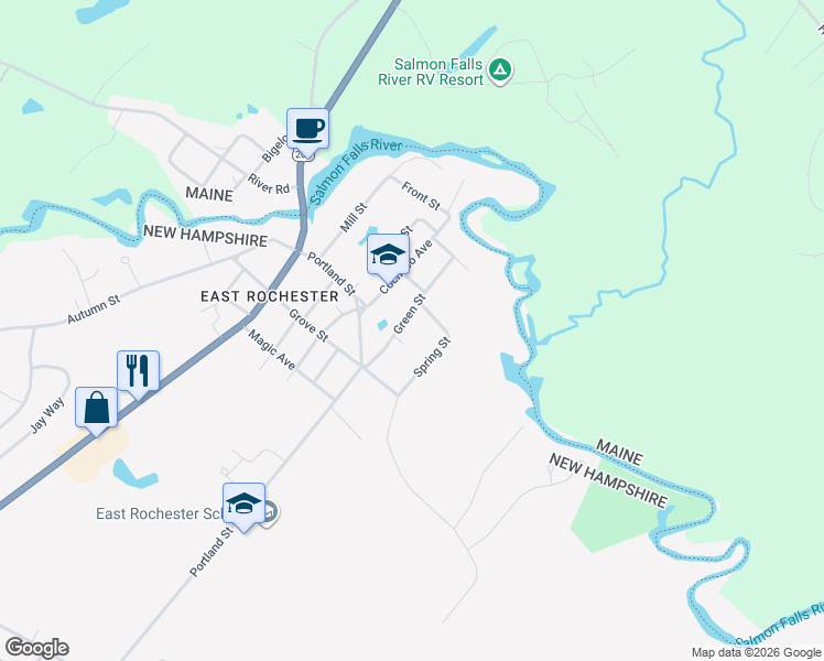 map of restaurants, bars, coffee shops, grocery stores, and more near 9 Green Street in Rochester