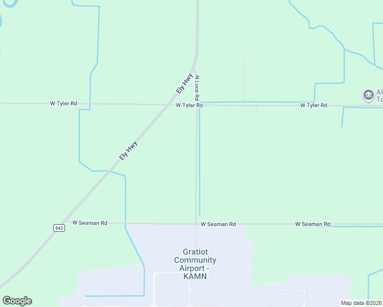 map of restaurants, bars, coffee shops, grocery stores, and more near 2775 North Luce Road in Alma