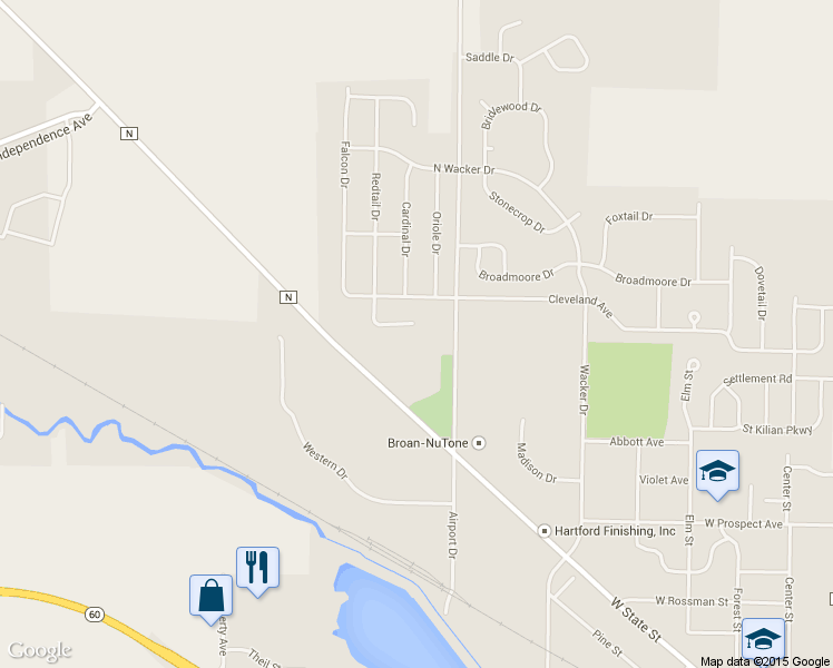 map of restaurants, bars, coffee shops, grocery stores, and more near 991 Redtail Ct in Hartford