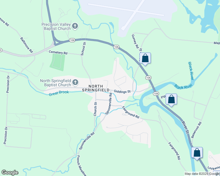 map of restaurants, bars, coffee shops, grocery stores, and more near 15 Martin Court in Springfield