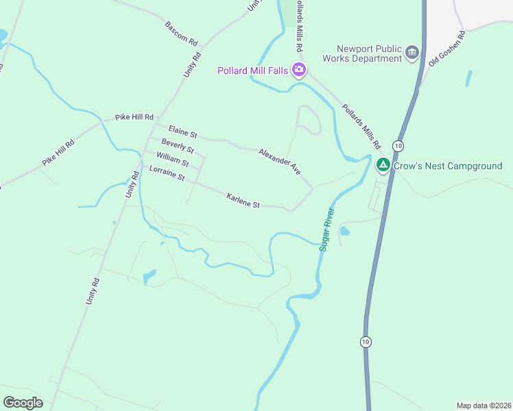 map of restaurants, bars, coffee shops, grocery stores, and more near 57 Karlene Street in Newport