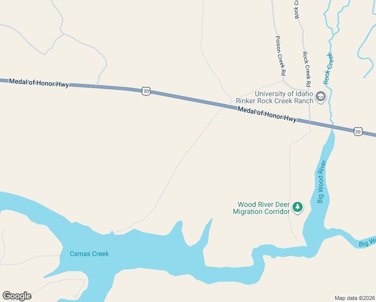 map of restaurants, bars, coffee shops, grocery stores, and more near Hot Springs Landing Road in Blaine County