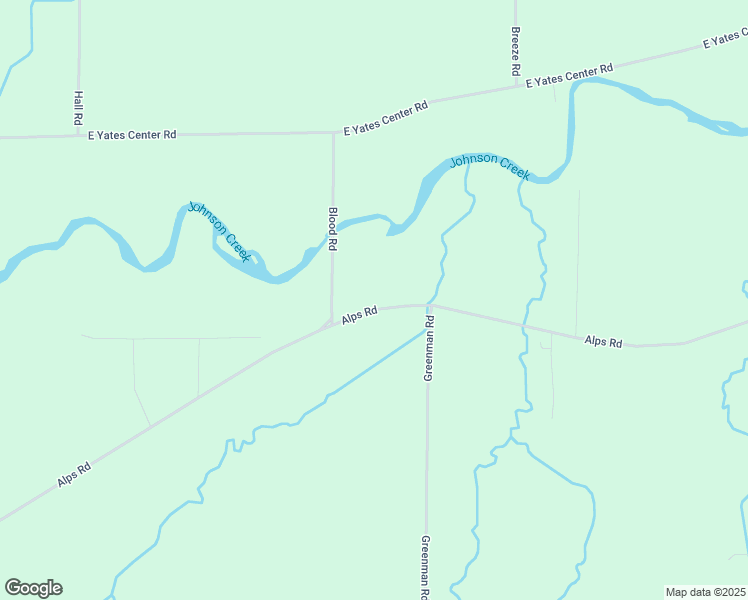 map of restaurants, bars, coffee shops, grocery stores, and more near 11829 Alps Rd in Lyndonville