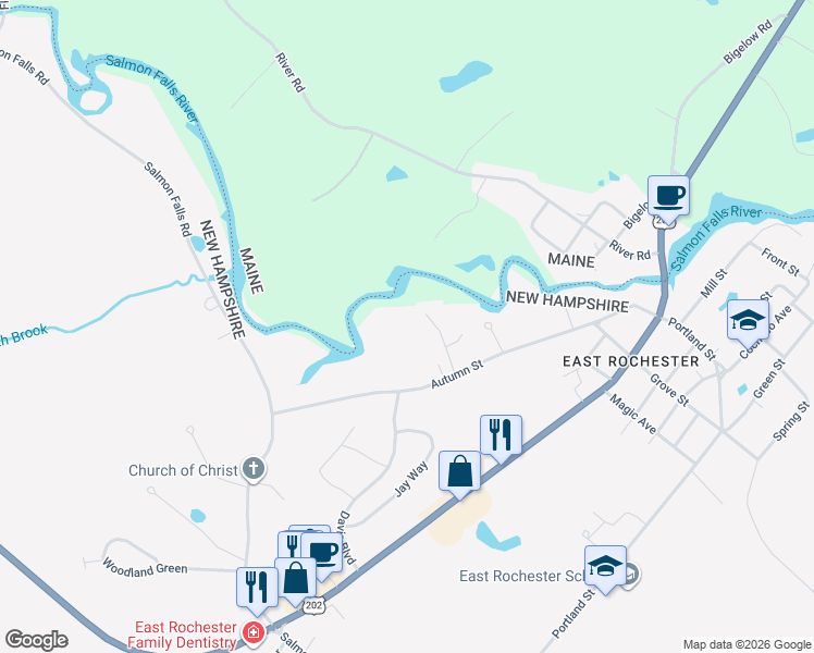 map of restaurants, bars, coffee shops, grocery stores, and more near 10 Sandina Drive in Rochester