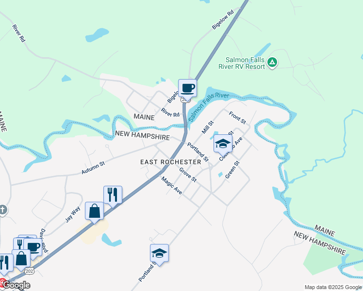 map of restaurants, bars, coffee shops, grocery stores, and more near in Rochester