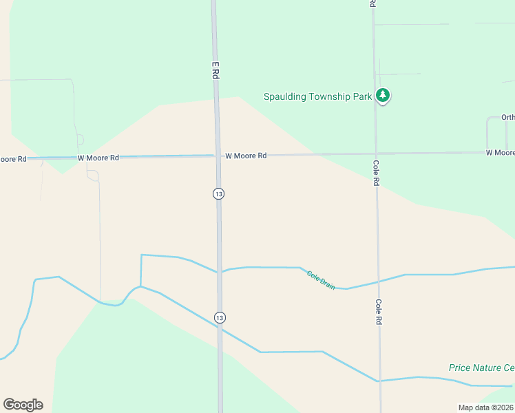 map of restaurants, bars, coffee shops, grocery stores, and more near 6165 East Road in Saginaw