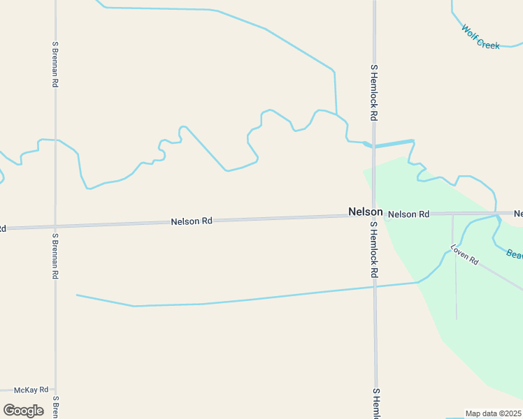 map of restaurants, bars, coffee shops, grocery stores, and more near 16340 Nelson Road in Hemlock