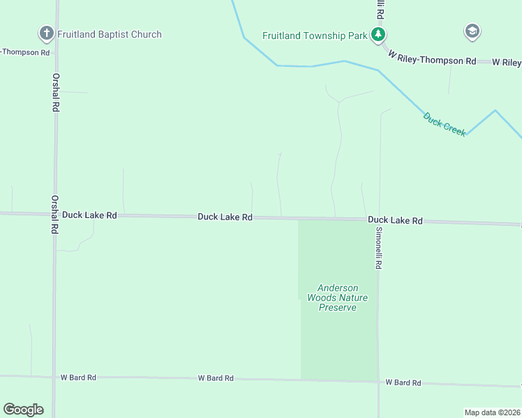 map of restaurants, bars, coffee shops, grocery stores, and more near 4122 Duck Lake Road in Whitehall