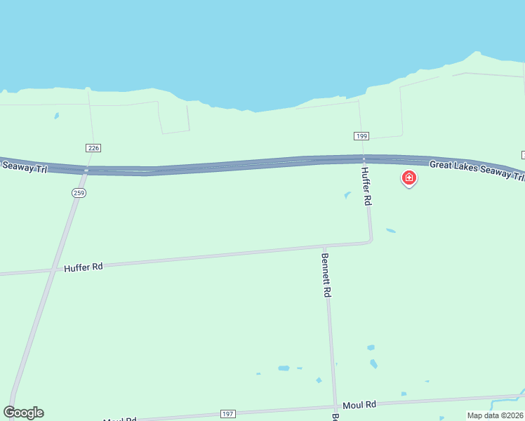 map of restaurants, bars, coffee shops, grocery stores, and more near 174 Huffer Road in Hilton