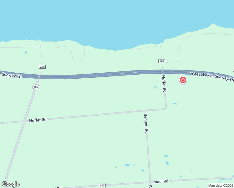 map of restaurants, bars, coffee shops, grocery stores, and more near 174 Huffer Road in Hilton