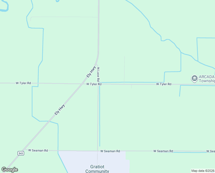 map of restaurants, bars, coffee shops, grocery stores, and more near 3927 West Tyler Road in Alma