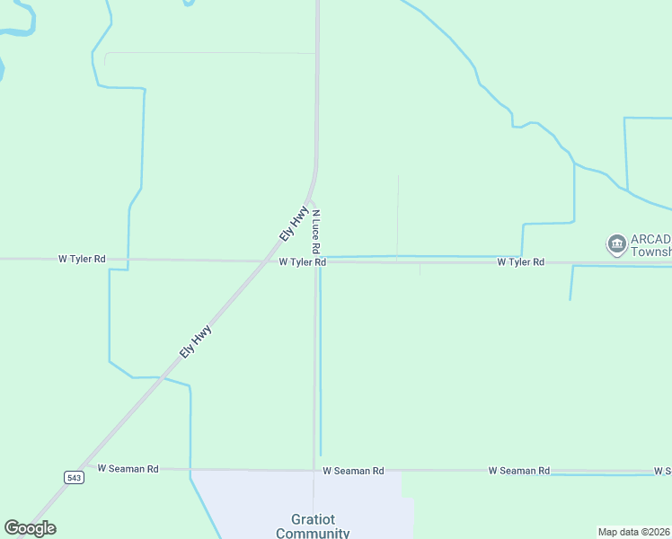 map of restaurants, bars, coffee shops, grocery stores, and more near 3927 West Tyler Road in Alma