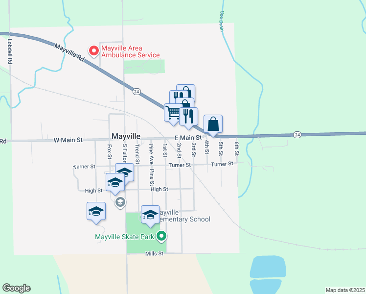 6031 2nd Street, Mayville MI Walk Score